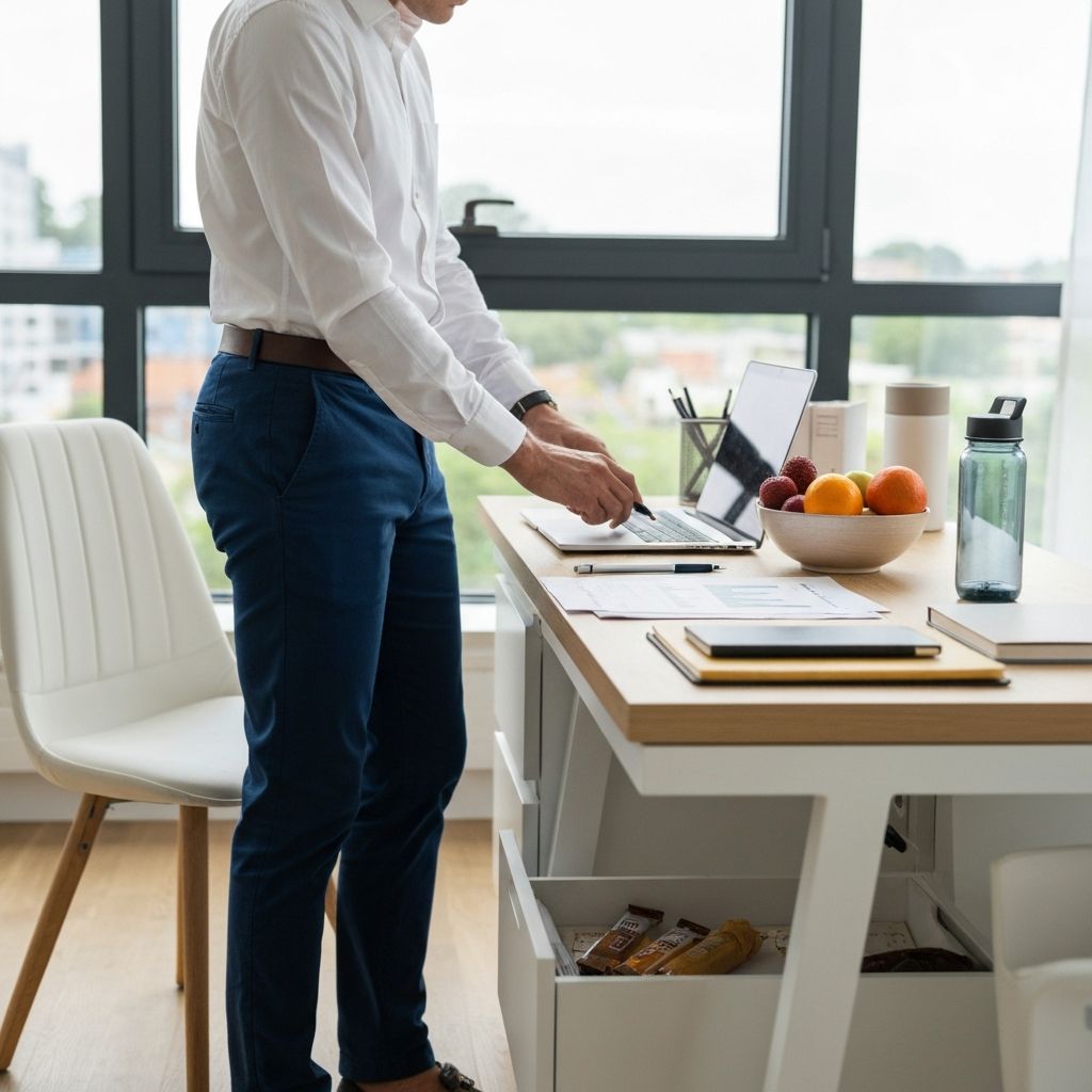 Person managing busy schedule