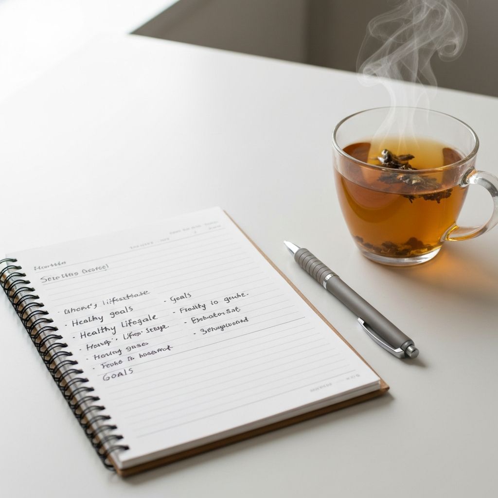 Journal and healthy lifestyle planning